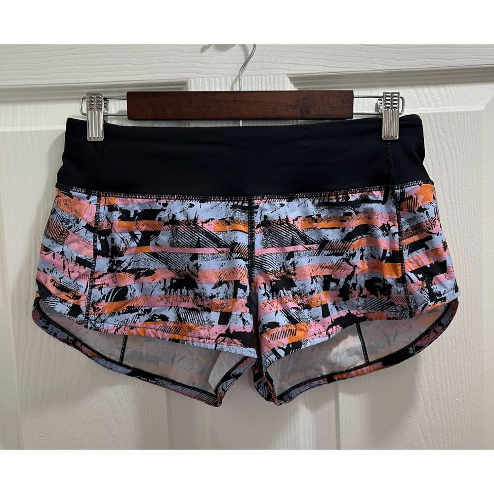 Lululemon Speed Up Short 2.5 Rare Inversion Multi Size 4 Activewear Running - Picture 5 of 11